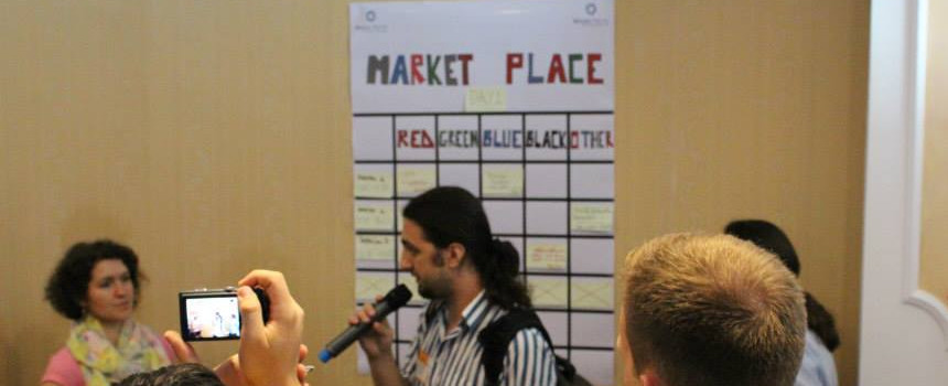 One attendee proposes a session for the marketplace